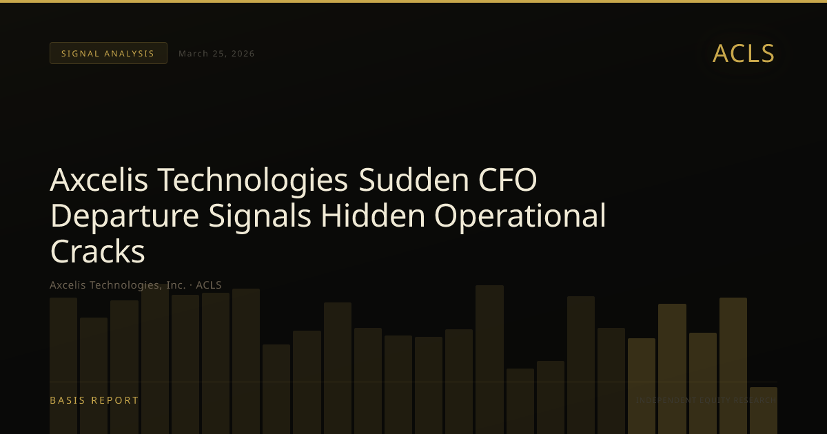 Axcelis Technologies, Inc. (ACLS) — stock analysis