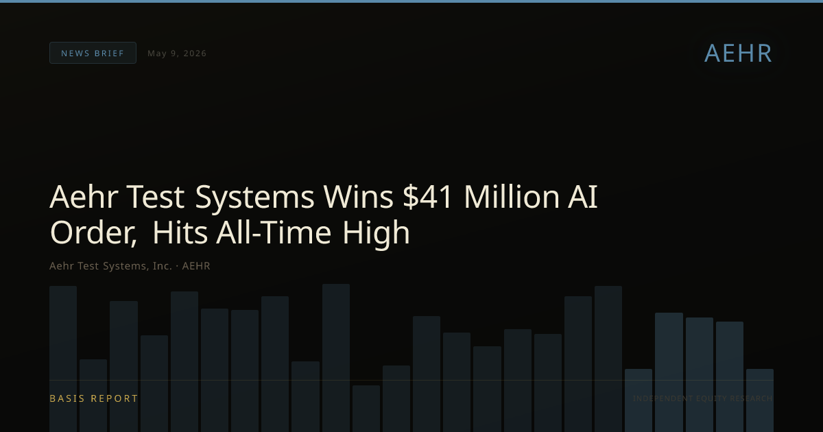 Aehr Test Systems, Inc. (AEHR) — stock analysis