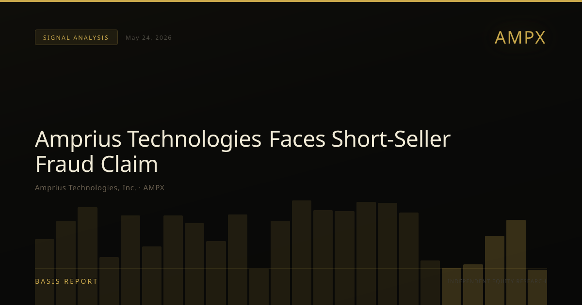 Amprius Technologies, Inc. (AMPX) — stock analysis