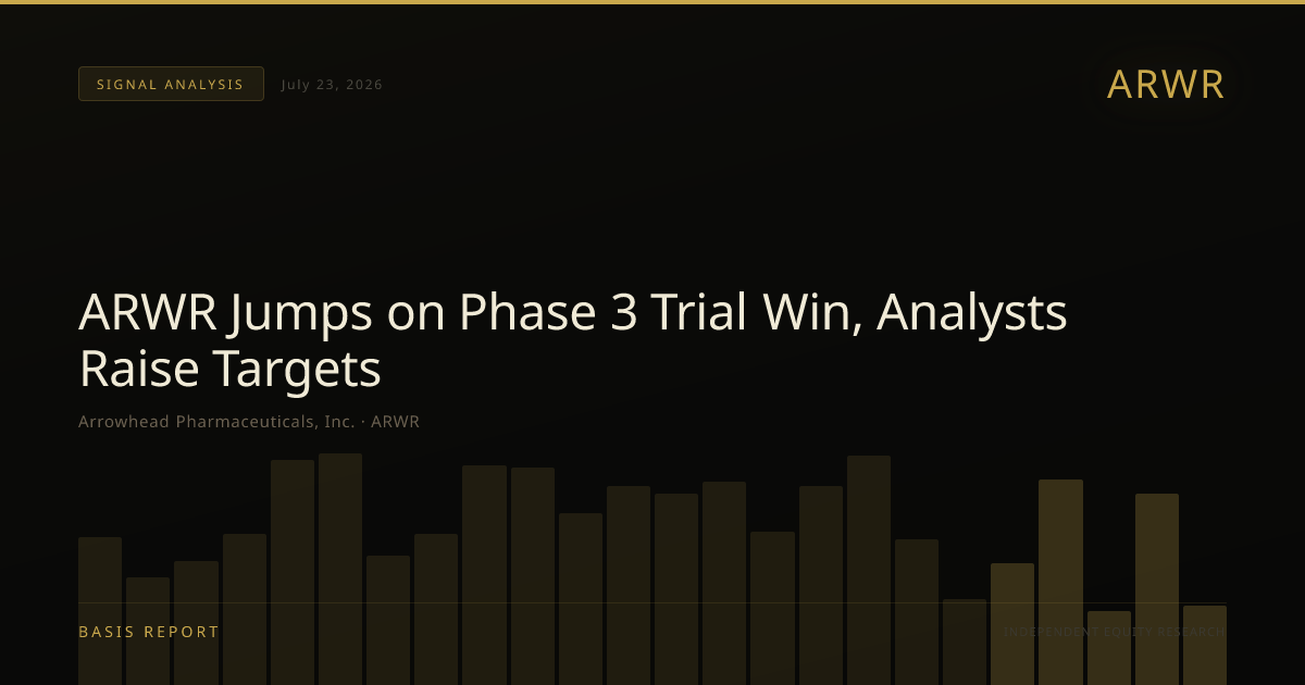 Arrowhead Pharmaceuticals, Inc. (ARWR) — stock analysis