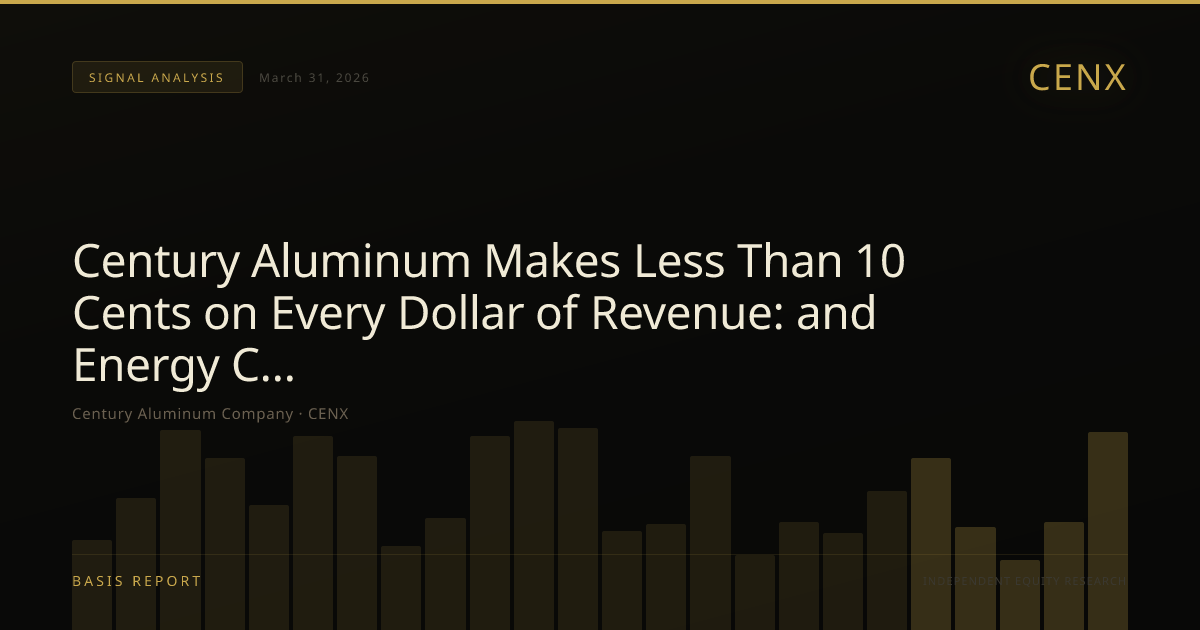Century Aluminum Company (CENX) — stock analysis