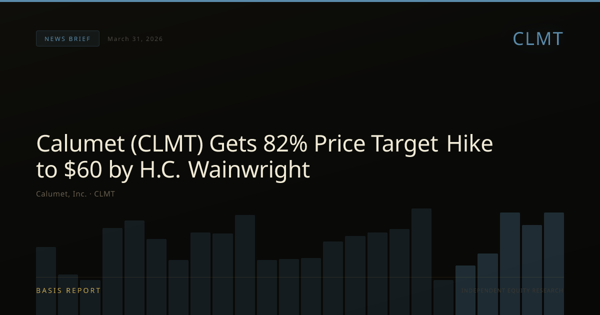 Calumet, Inc. (CLMT) — stock analysis