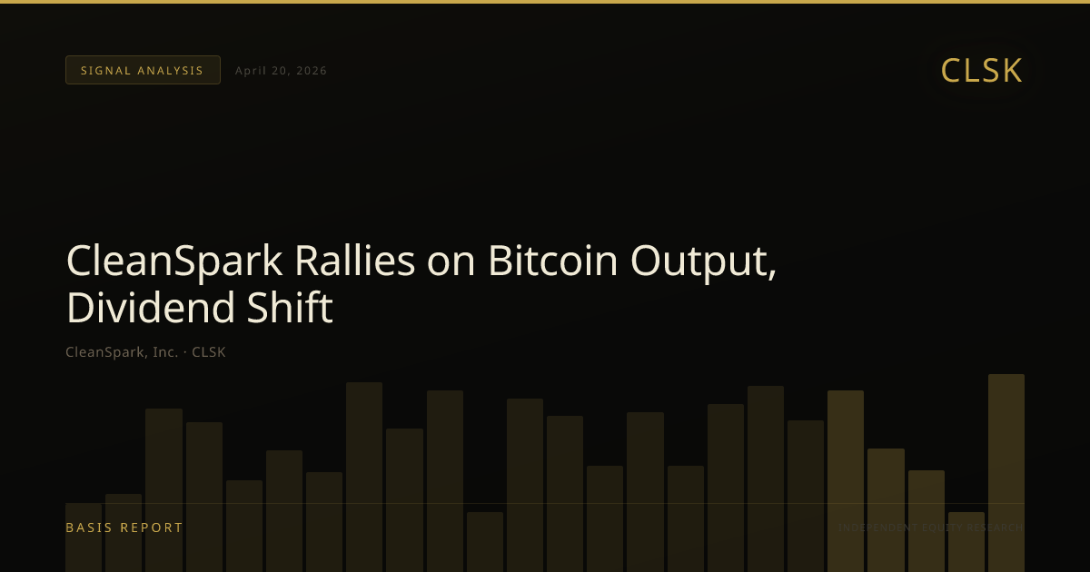 CleanSpark, Inc. (CLSK) — stock analysis