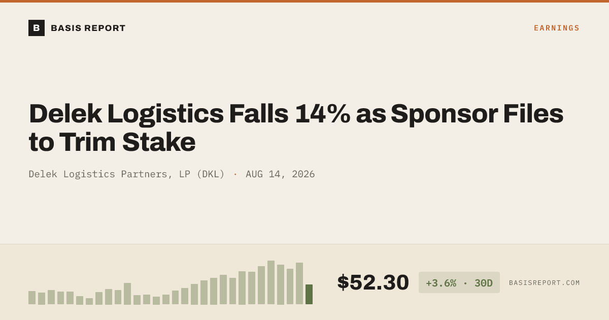 Delek Logistics Partners, LP (DKL) stock analysis