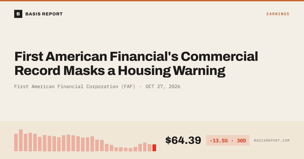First American Financial Corporation (FAF) — stock analysis
