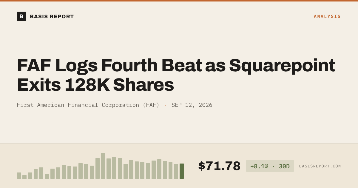 First American Financial Corporation (FAF) stock analysis