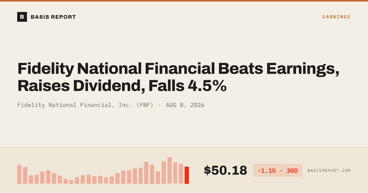 Fidelity National Financial, Inc. (FNF) — stock analysis