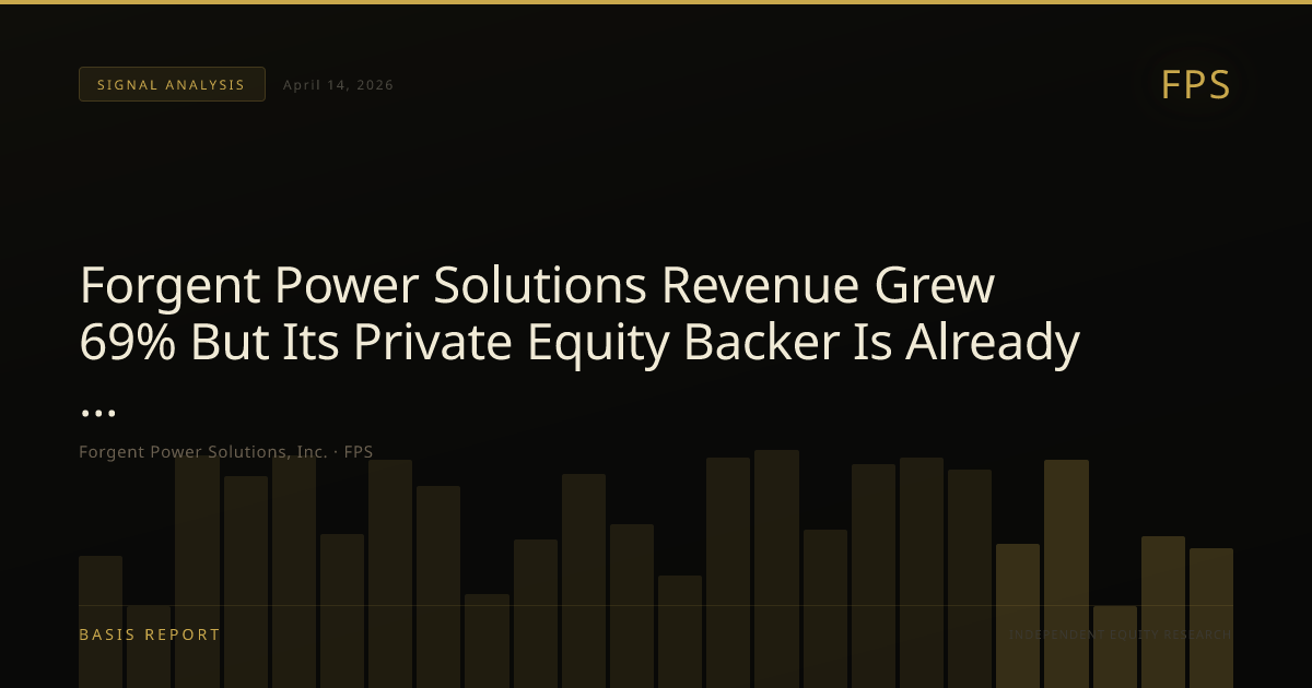 Forgent Power Solutions, Inc. (FPS) — stock analysis