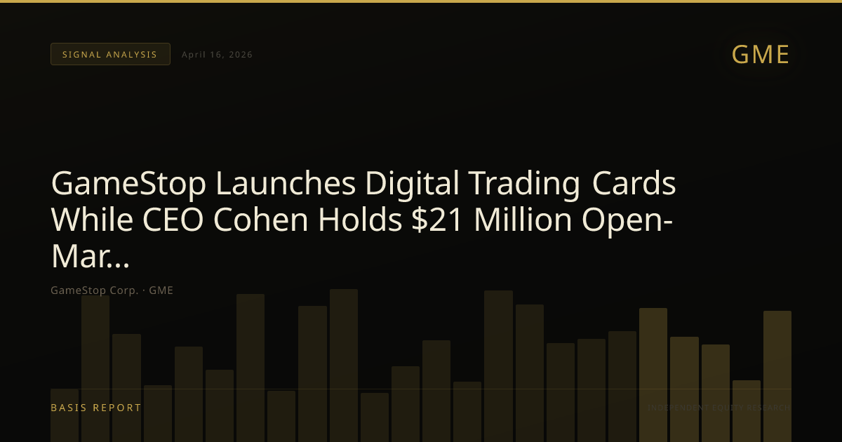 GameStop Corp. (GME) — stock analysis