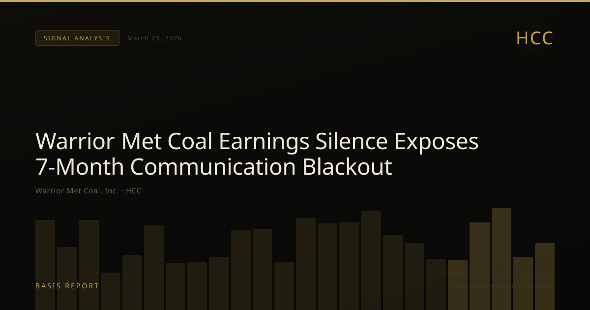 Warrior Met Coal, Inc. (HCC) — stock analysis