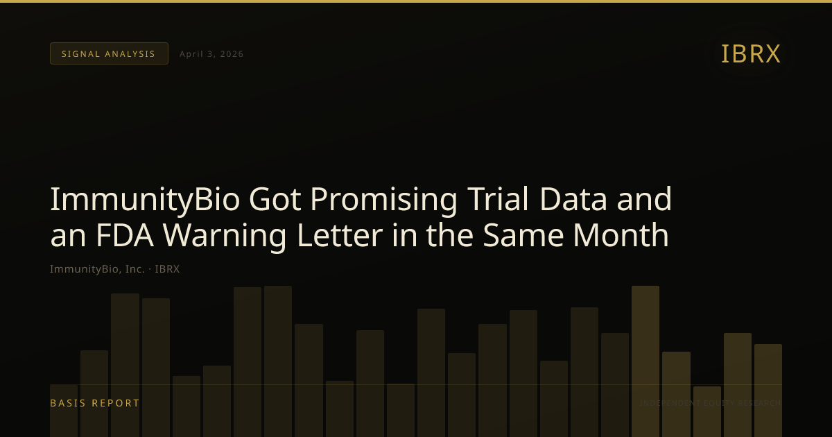 ImmunityBio, Inc. (IBRX) — stock analysis