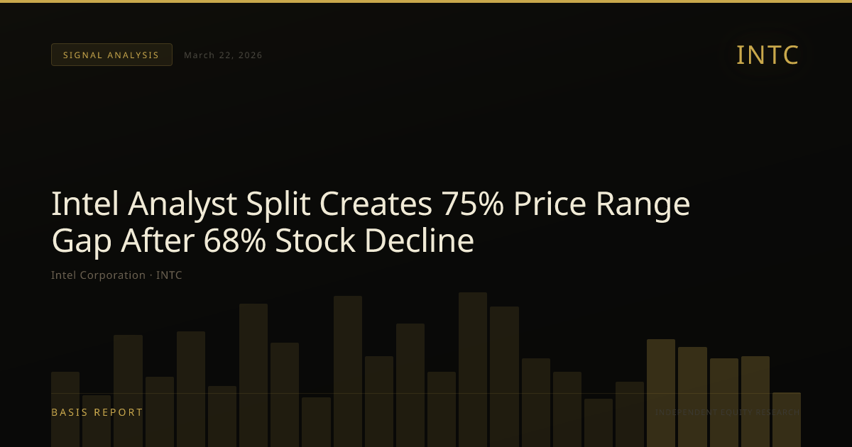 Intel Corporation (INTC) — stock analysis