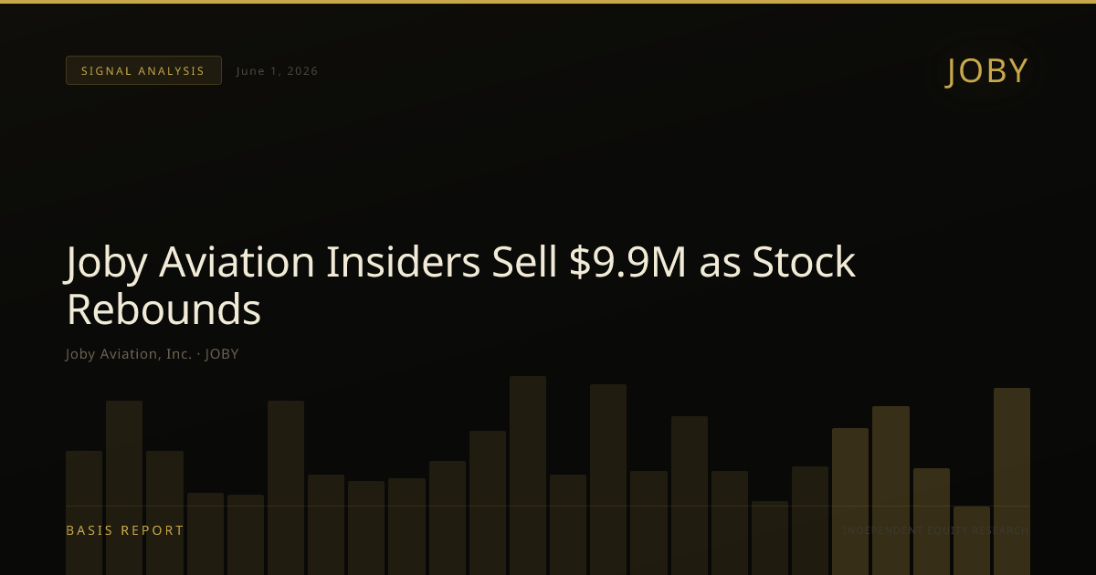 Joby Aviation, Inc. (JOBY) — stock analysis