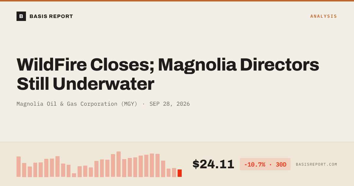 Magnolia Oil & Gas Corporation (MGY) stock analysis