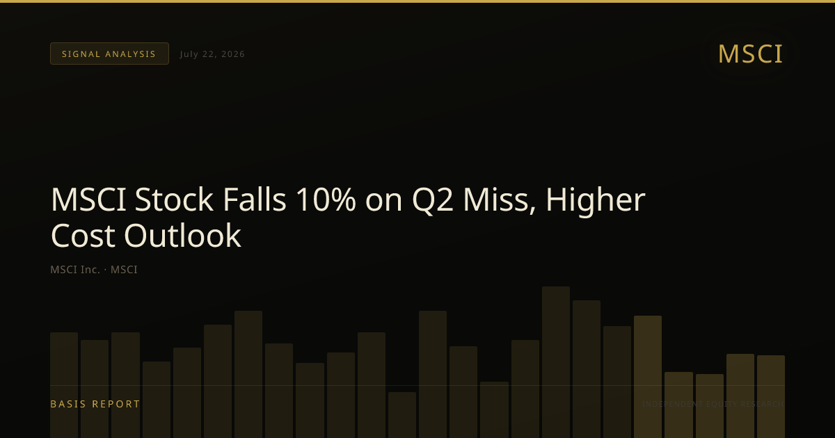 MSCI Inc. (MSCI) — stock analysis