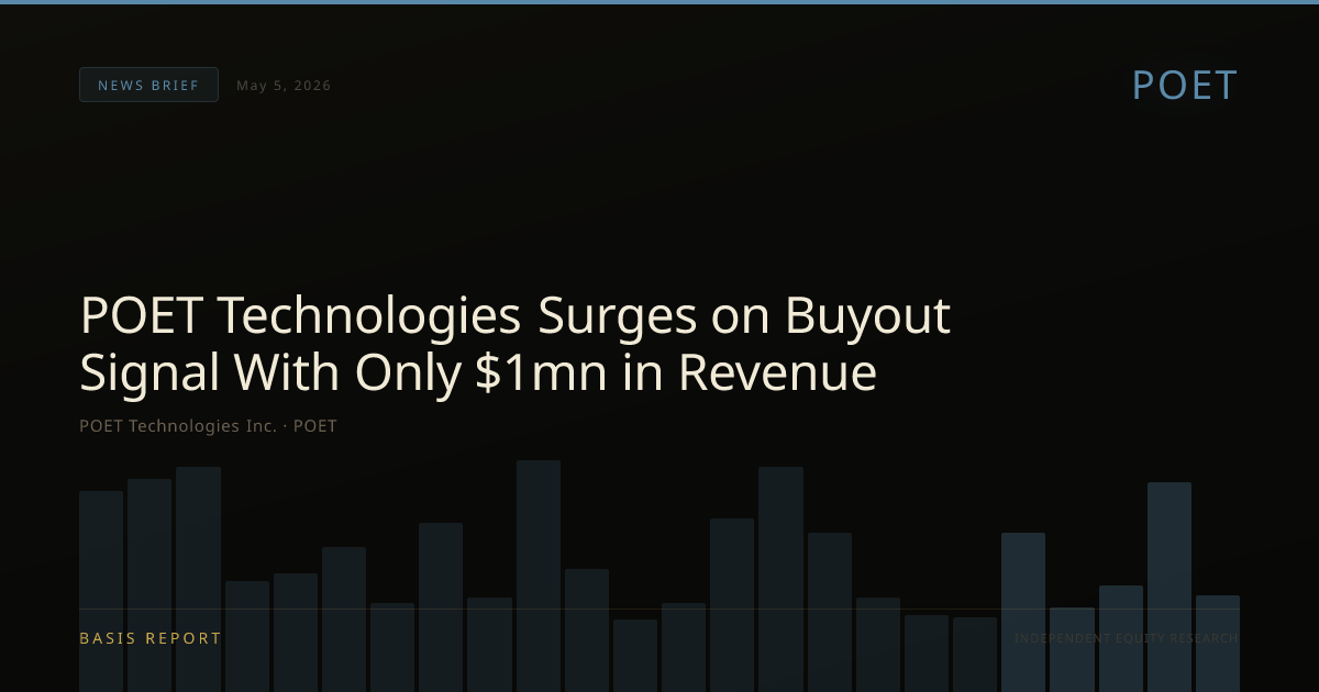 POET Technologies Inc. (POET) — stock analysis