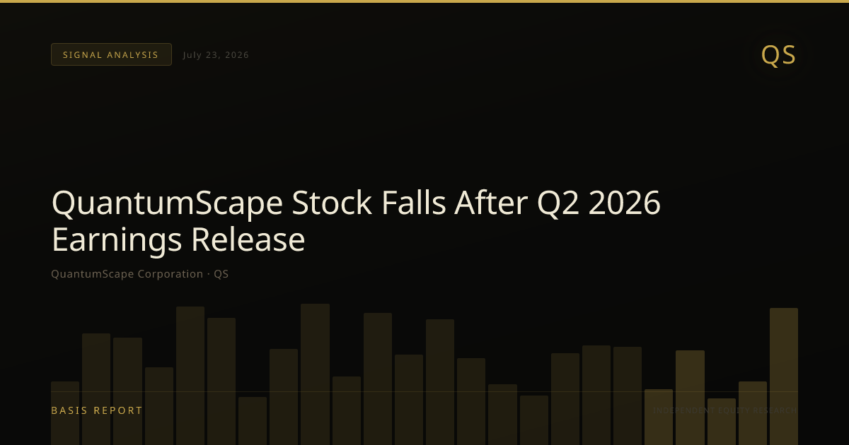 QuantumScape Corporation (QS) — stock analysis