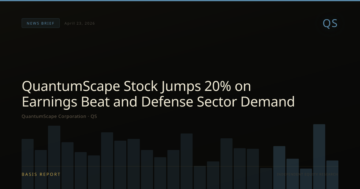 QuantumScape Corporation (QS) — stock analysis