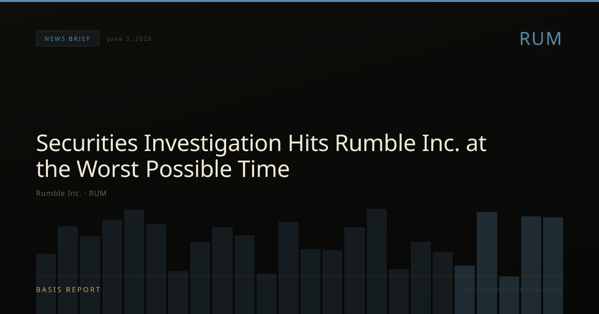 Rumble Inc. (RUM) — stock analysis