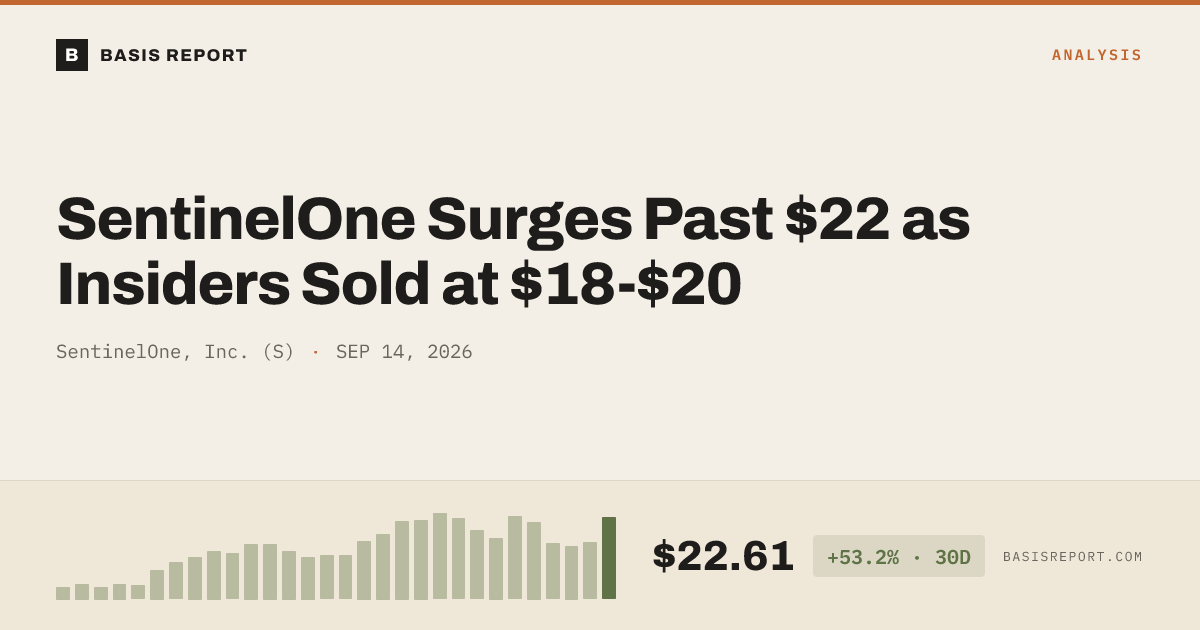 SentinelOne, Inc. (S) stock analysis