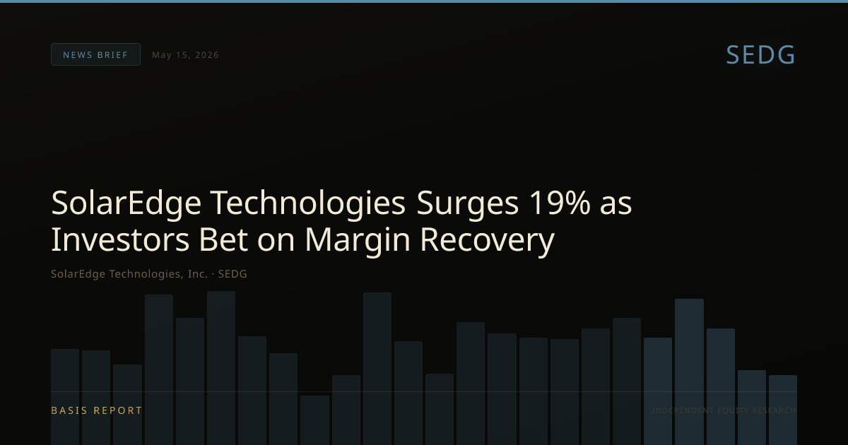 SolarEdge Technologies, Inc. (SEDG) — stock analysis