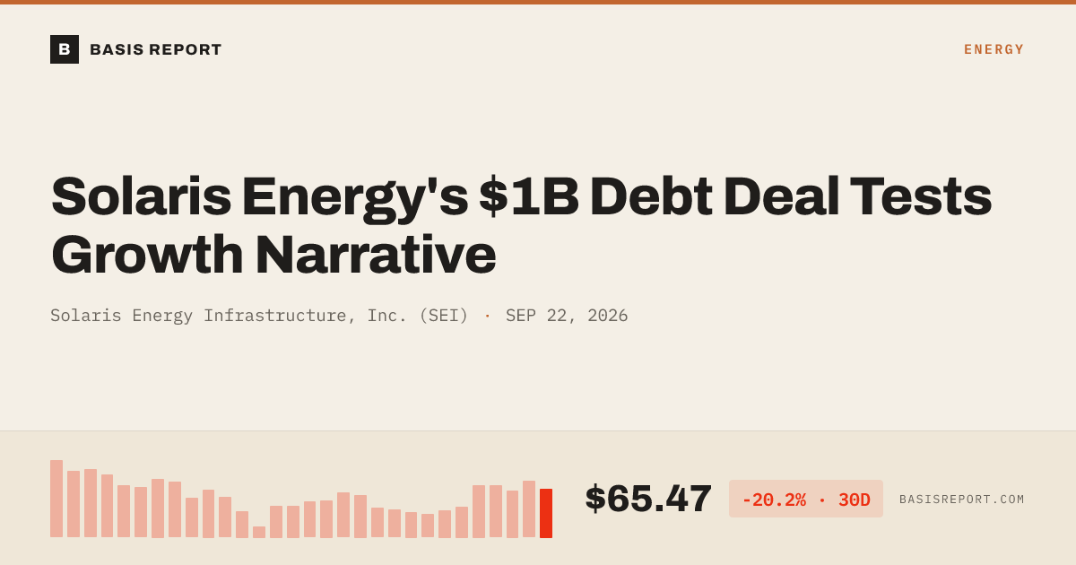 Solaris Energy Infrastructure, Inc. (SEI) stock analysis