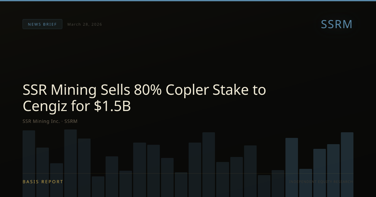 SSR Mining Inc. (SSRM) — stock analysis