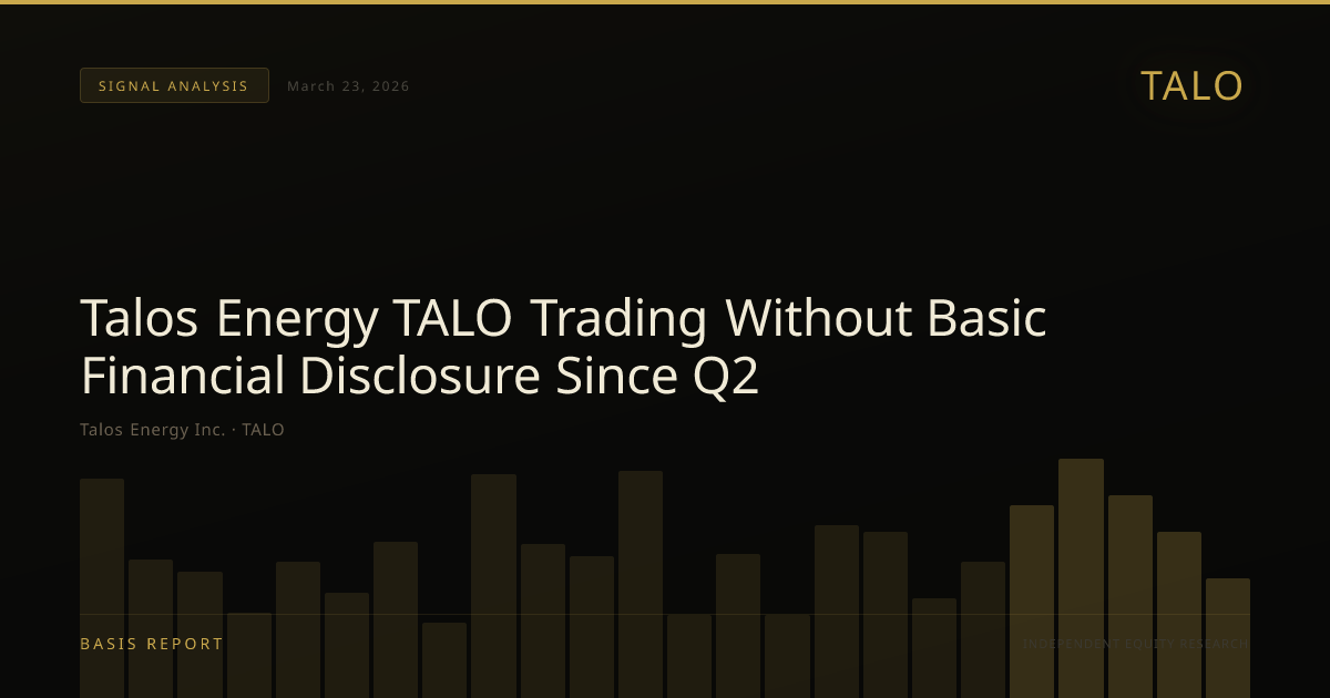Talos Energy Inc. (TALO) — stock analysis