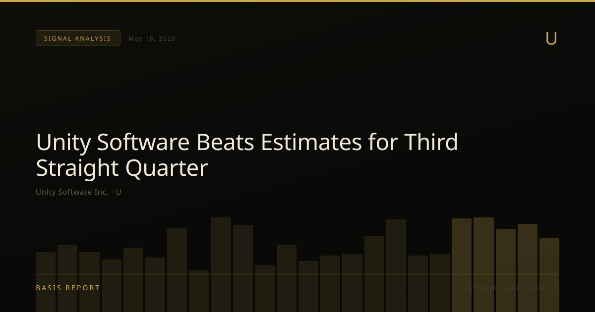 Unity Software Inc. (U) — stock analysis