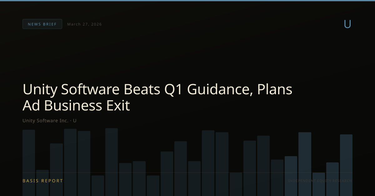 Unity Software Inc. (U) — stock analysis
