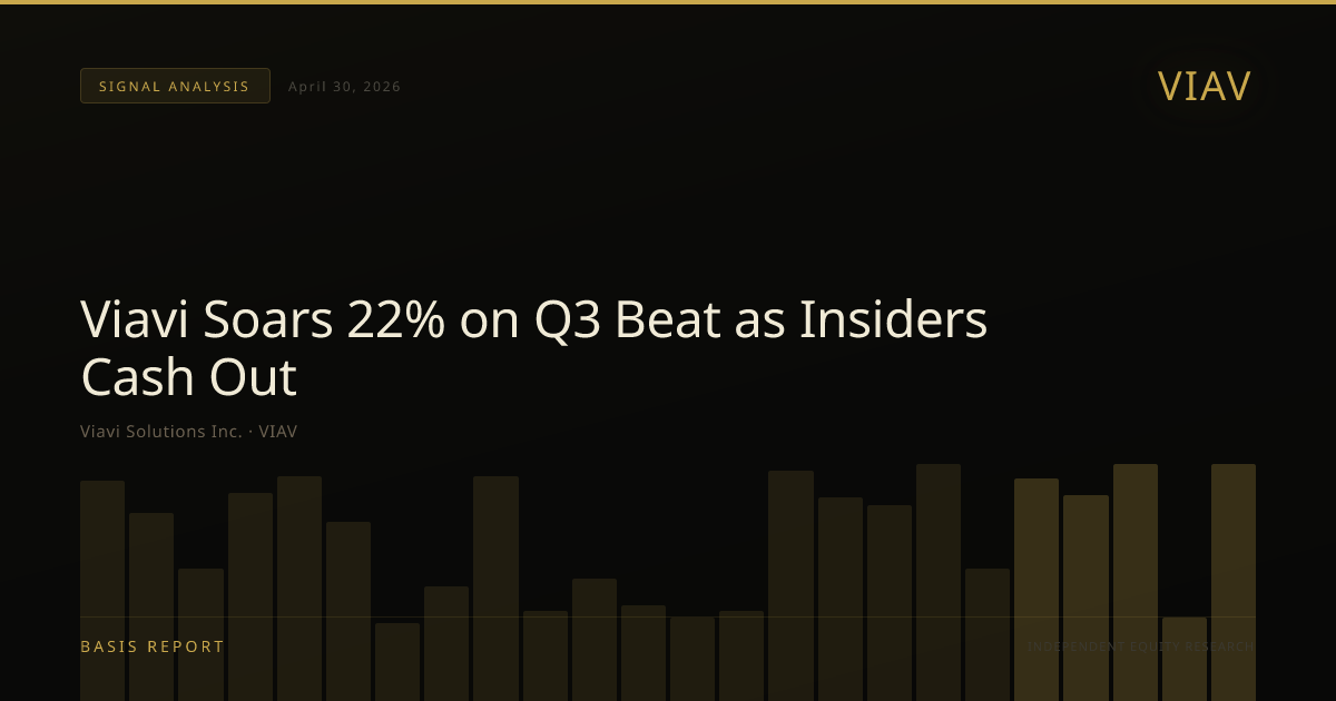 Viavi Solutions Inc. (VIAV) — stock analysis