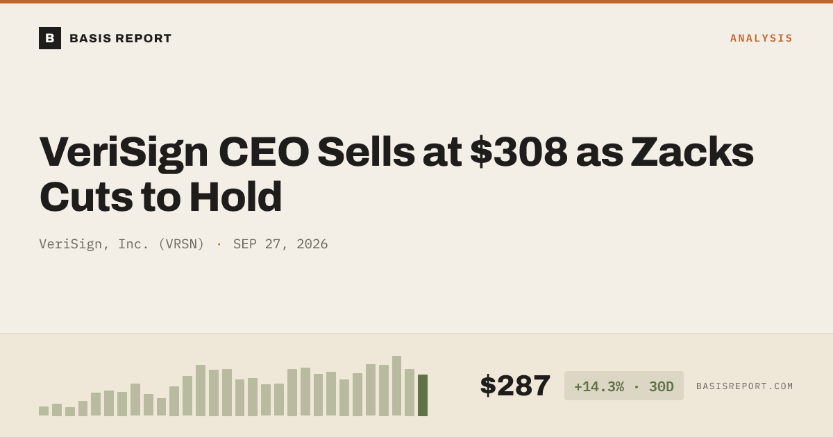 VeriSign, Inc. (VRSN) stock analysis