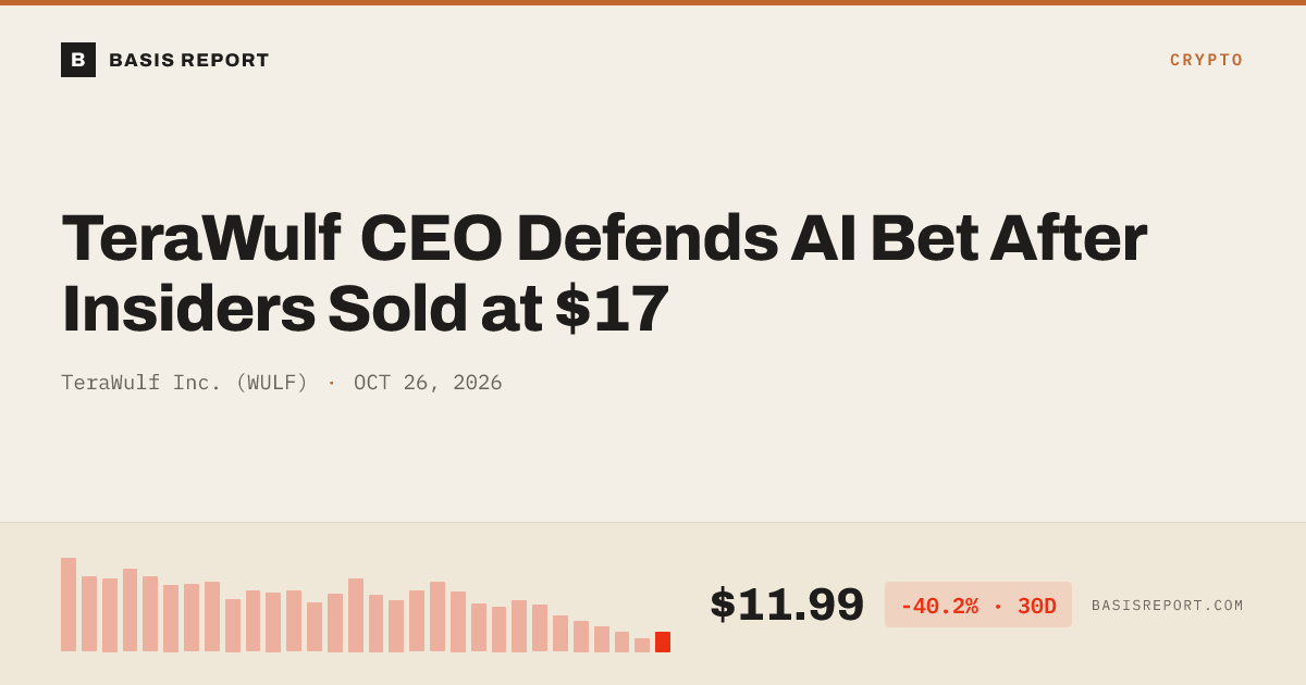 TeraWulf Inc. (WULF) stock analysis