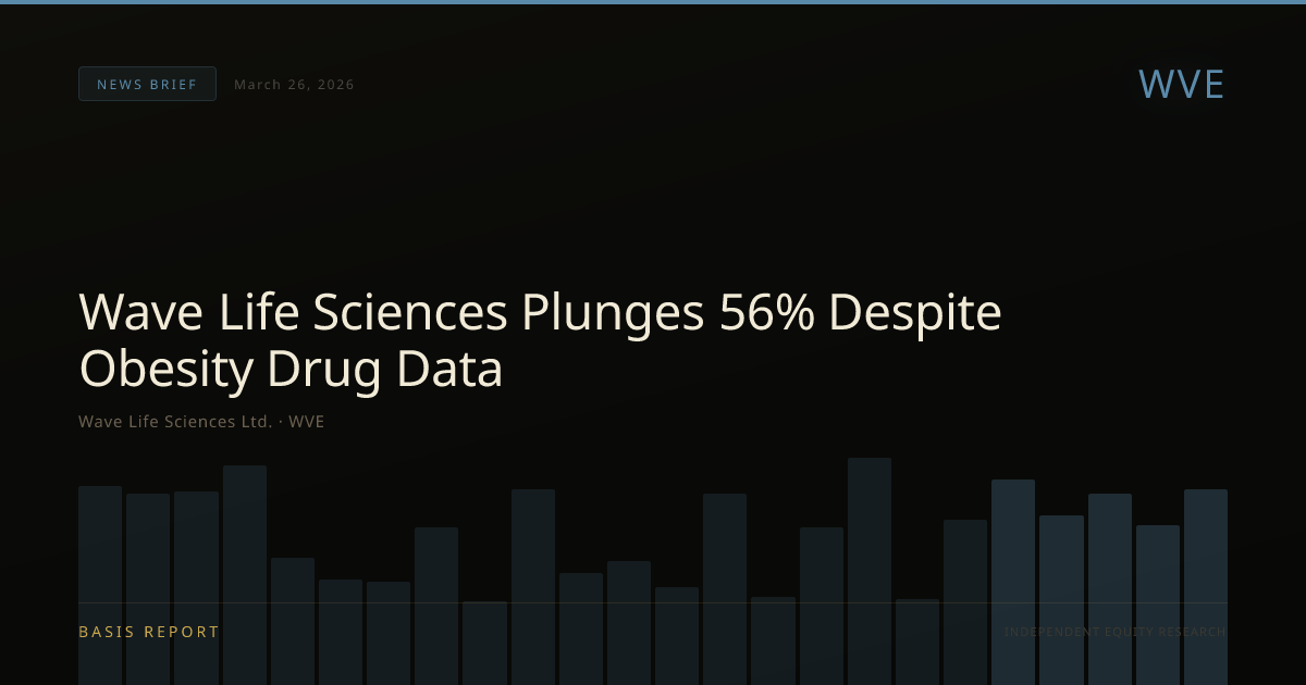Wave Life Sciences Ltd. (WVE) — stock analysis