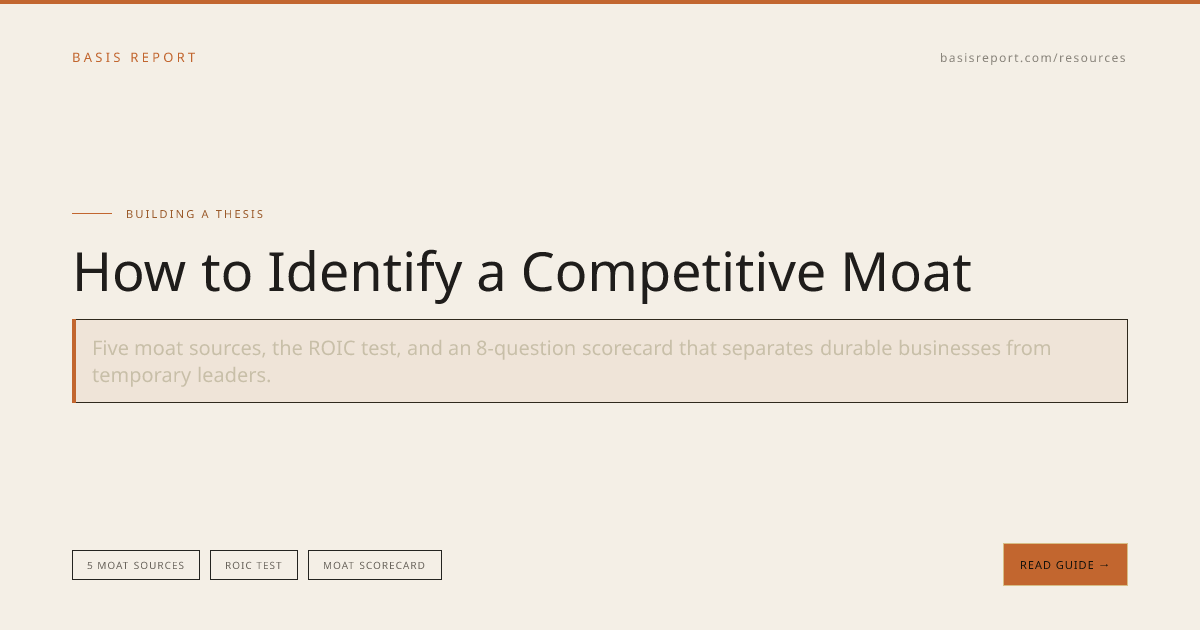How to Identify a Competitive Moat | Basis Report