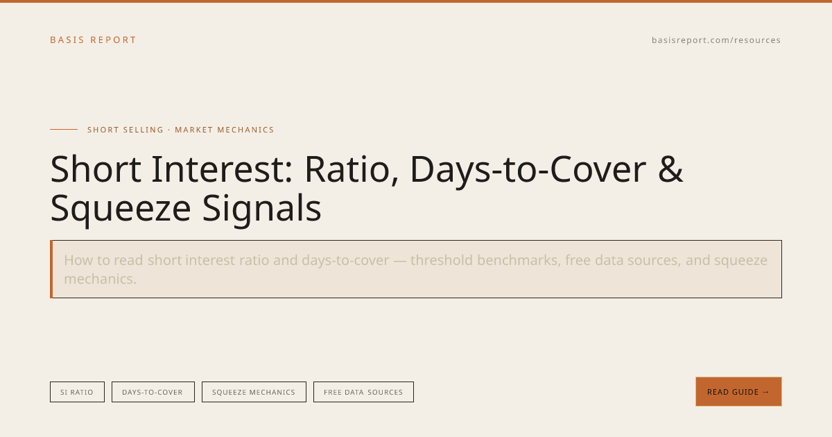 Short Interest Explained: Ratio, Days-to-Cover & Squeeze Signals